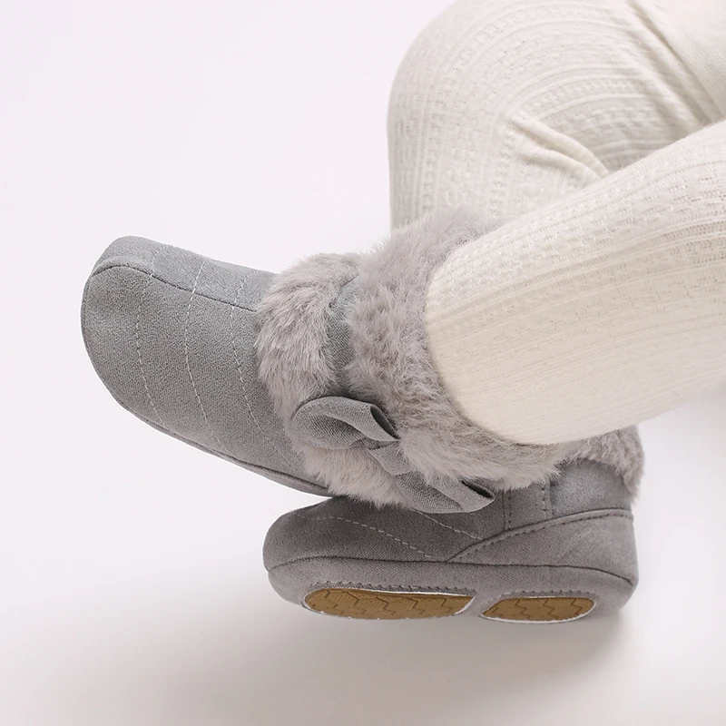 0-18M baby shoes Girls winter plush comfort snow boots cute bow cotton shoes baby soft soled non-slip toddler shoes 0-18M baby shoes Girls winter plush comfort snow boots cute bow cotton shoes baby soft soled non-slip toddler shoes