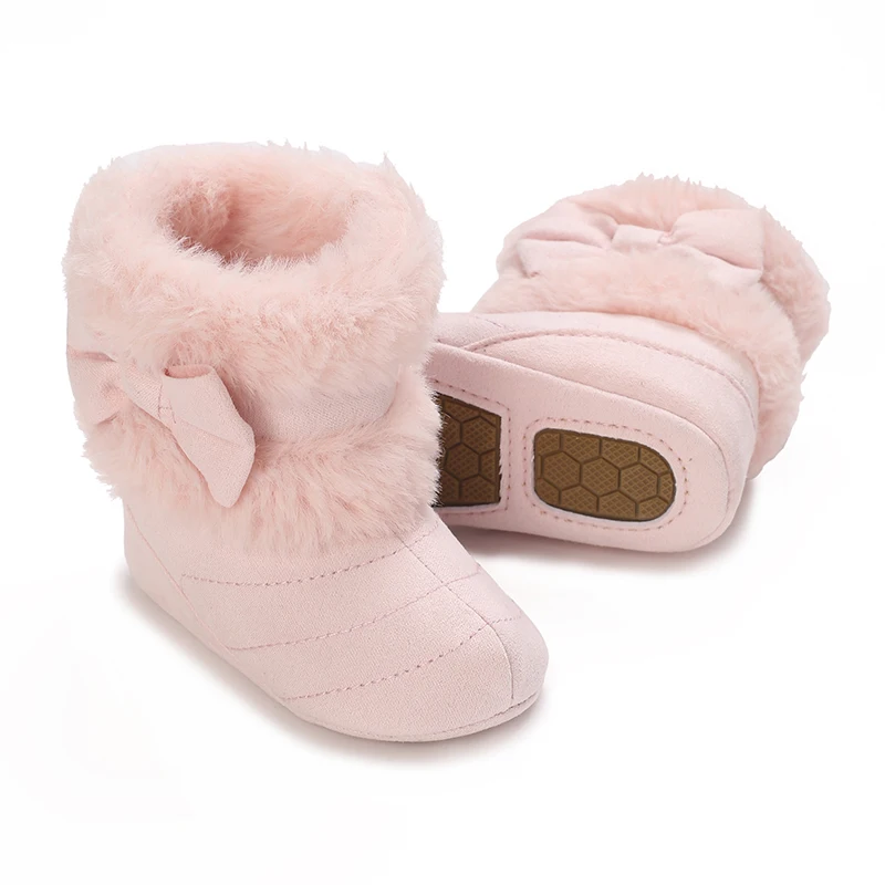 0-18M baby shoes Girls winter plush comfort snow boots cute bow cotton shoes baby soft soled non-slip toddler shoes 0-18M baby shoes Girls winter plush comfort snow boots cute bow cotton shoes baby soft soled non-slip toddler shoes