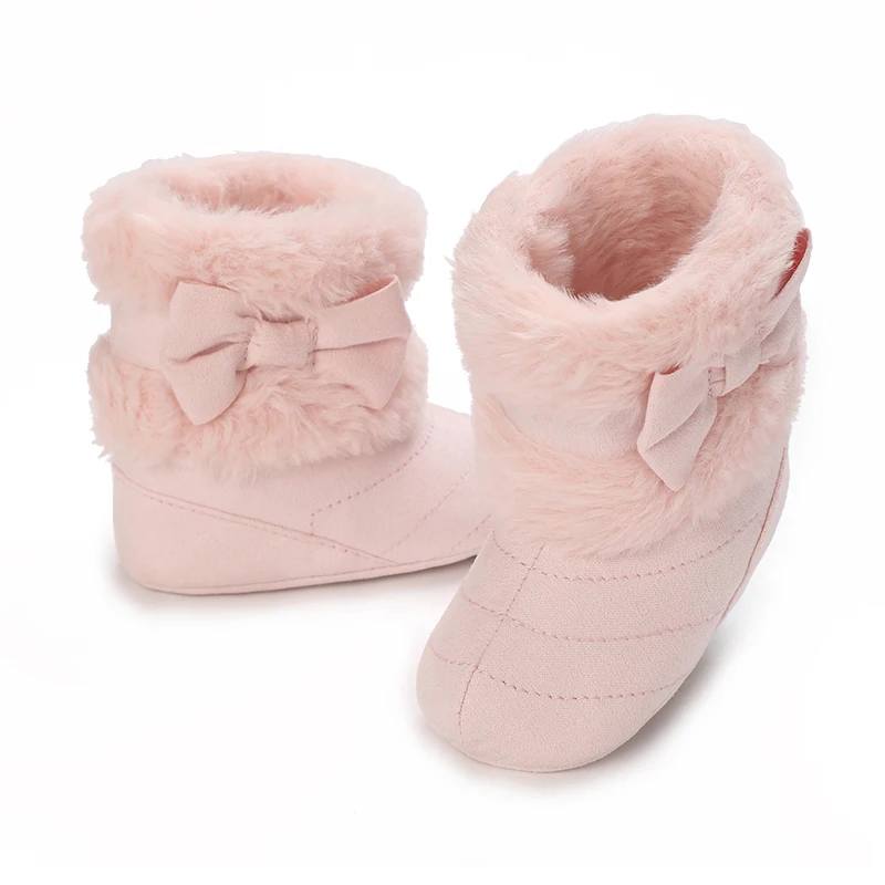 0-18M baby shoes Girls winter plush comfort snow boots cute bow cotton shoes baby soft soled non-slip toddler shoes 0-18M baby shoes Girls winter plush comfort snow boots cute bow cotton shoes baby soft soled non-slip toddler shoes