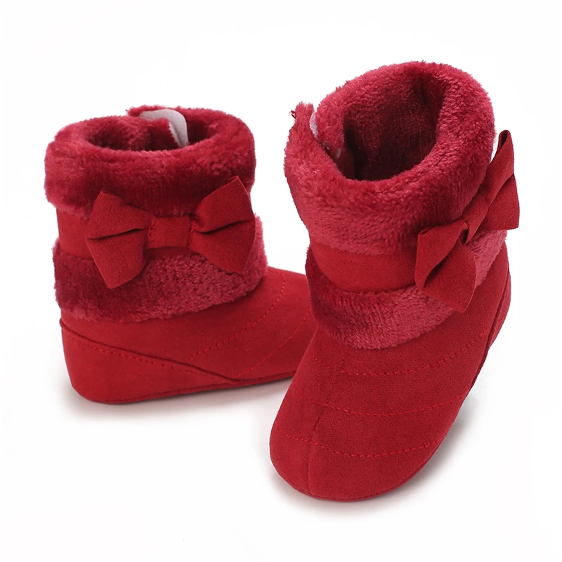 0-18M baby shoes Girls winter plush comfort snow boots cute bow cotton shoes baby soft soled non-slip toddler shoes 0-18M baby shoes Girls winter plush comfort snow boots cute bow cotton shoes baby soft soled non-slip toddler shoes