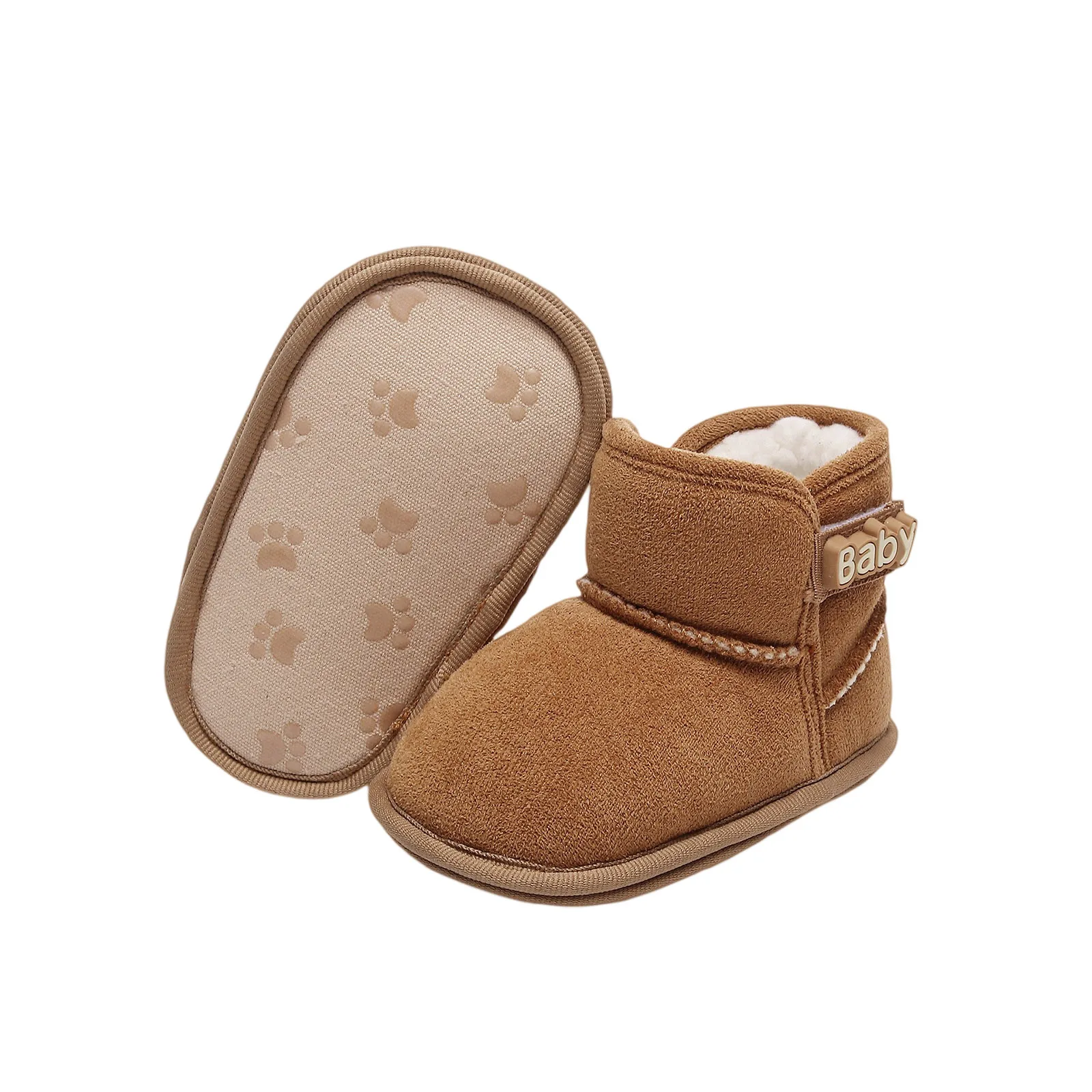 Baby Girls Boys Winter Ankle Boots Non-slip Newborn Snow Shoes Soft Bottom Fleece Warm Flats Casual Toddler Infant Walking Shoes Baby Girls Boys Winter Ankle Boots Non-slip Newborn Snow Shoes Soft Bottom Fleece Warm Flats Casual Toddler Infant Walking Shoes