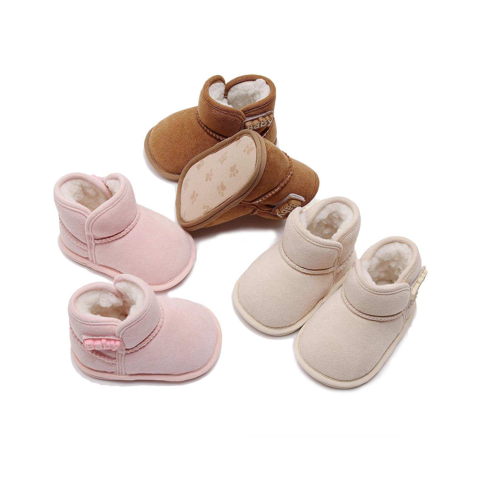 Baby Girls Boys Winter Ankle Boots Non-slip Newborn Snow Shoes Soft Bottom Fleece Warm Flats Casual Toddler Infant Walking Shoes Baby Girls Boys Winter Ankle Boots Non-slip Newborn Snow Shoes Soft Bottom Fleece Warm Flats Casual Toddler Infant Walking Shoes