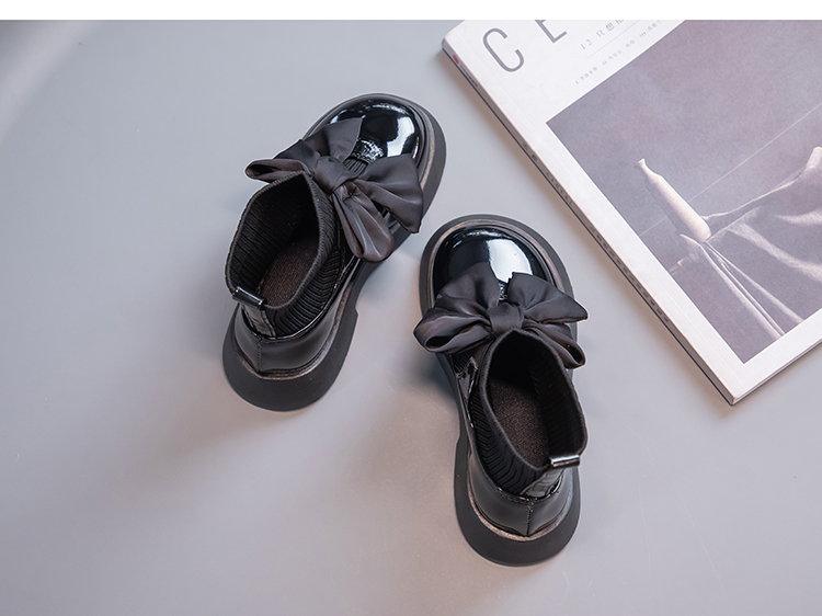 Girls Black Non-slip Kids Fashion Bow Elegant 2022 Glossy UK Uniform Child School Shoes Simple Casual 2022 Sock Boots Breathable Girls Black Non-slip Kids Fashion Bow Elegant 2022 Glossy UK Uniform Child School Shoes Simple Casual 2022 Sock Boots Breathable
