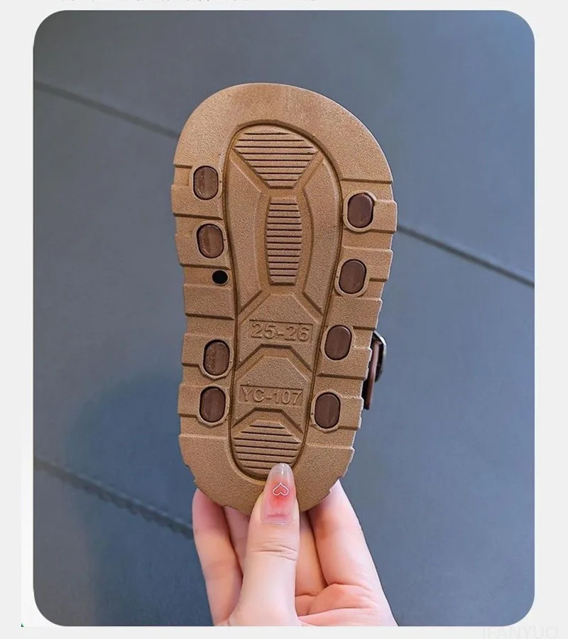 2025 Summer New Children Sandals Fashion College Style Boys Girls Soft Bottom Sandals Simple Solid Color Kids Anti Kick Sandals 2025 Summer New Children Sandals Fashion College Style Boys Girls Soft Bottom Sandals Simple Solid Color Kids Anti Kick Sandals