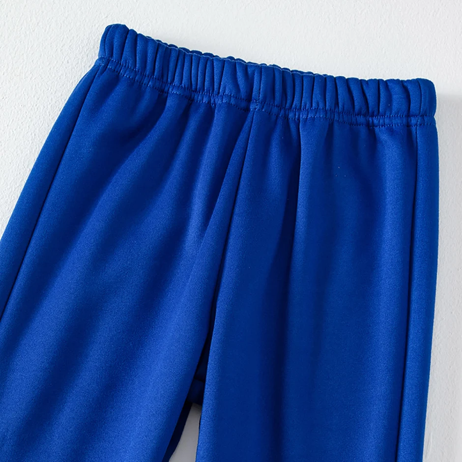 3/1 Piece Winter Children Plus Velvet Fashion Sweatpants Boys Casual Minimalist Pants Girls Joker Warm School Uniform Pants