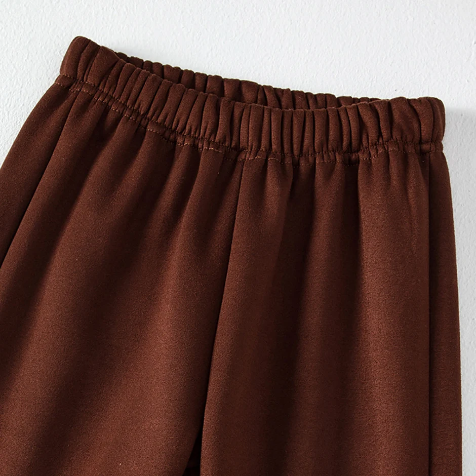 3/1 Piece Winter Children Plus Velvet Fashion Sweatpants Boys Casual Minimalist Pants Girls Joker Warm School Uniform Pants