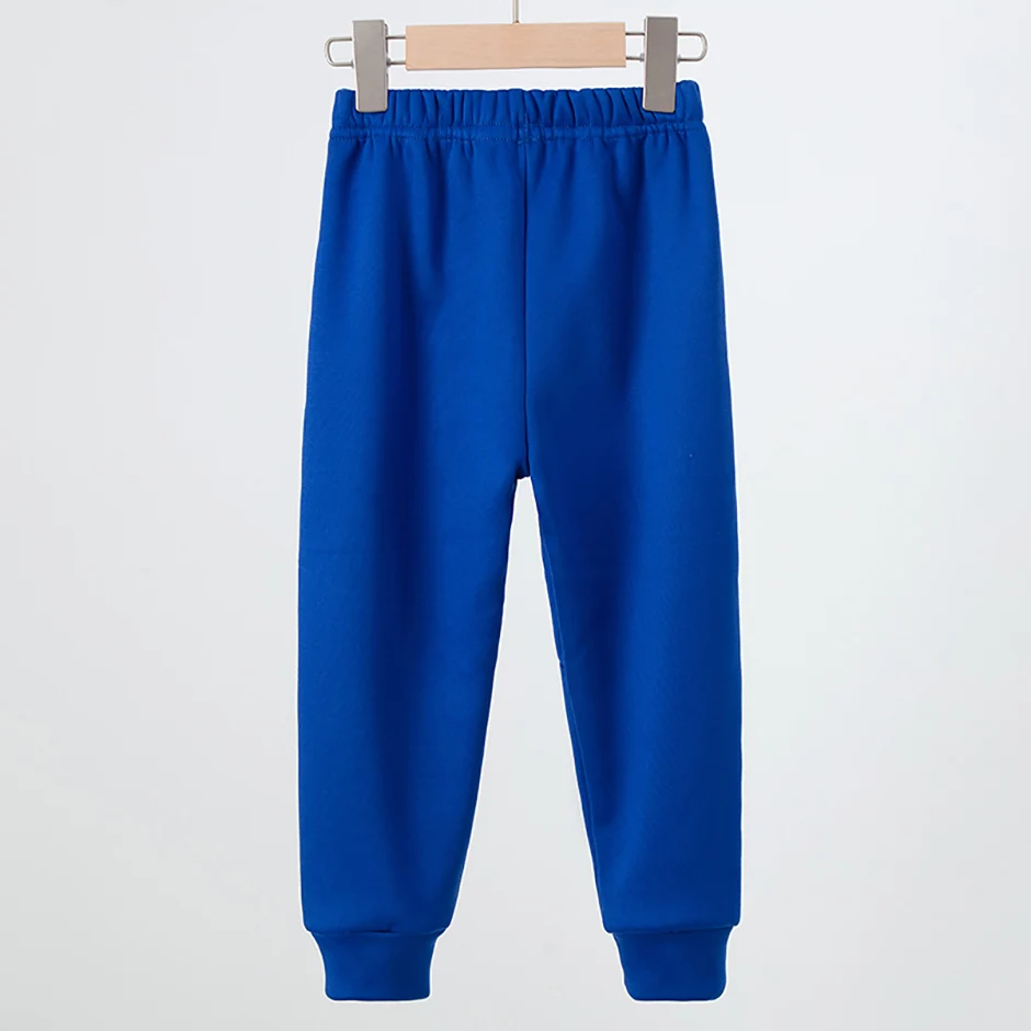 3/1 Piece Winter Children Plus Velvet Fashion Sweatpants Boys Casual Minimalist Pants Girls Joker Warm School Uniform Pants