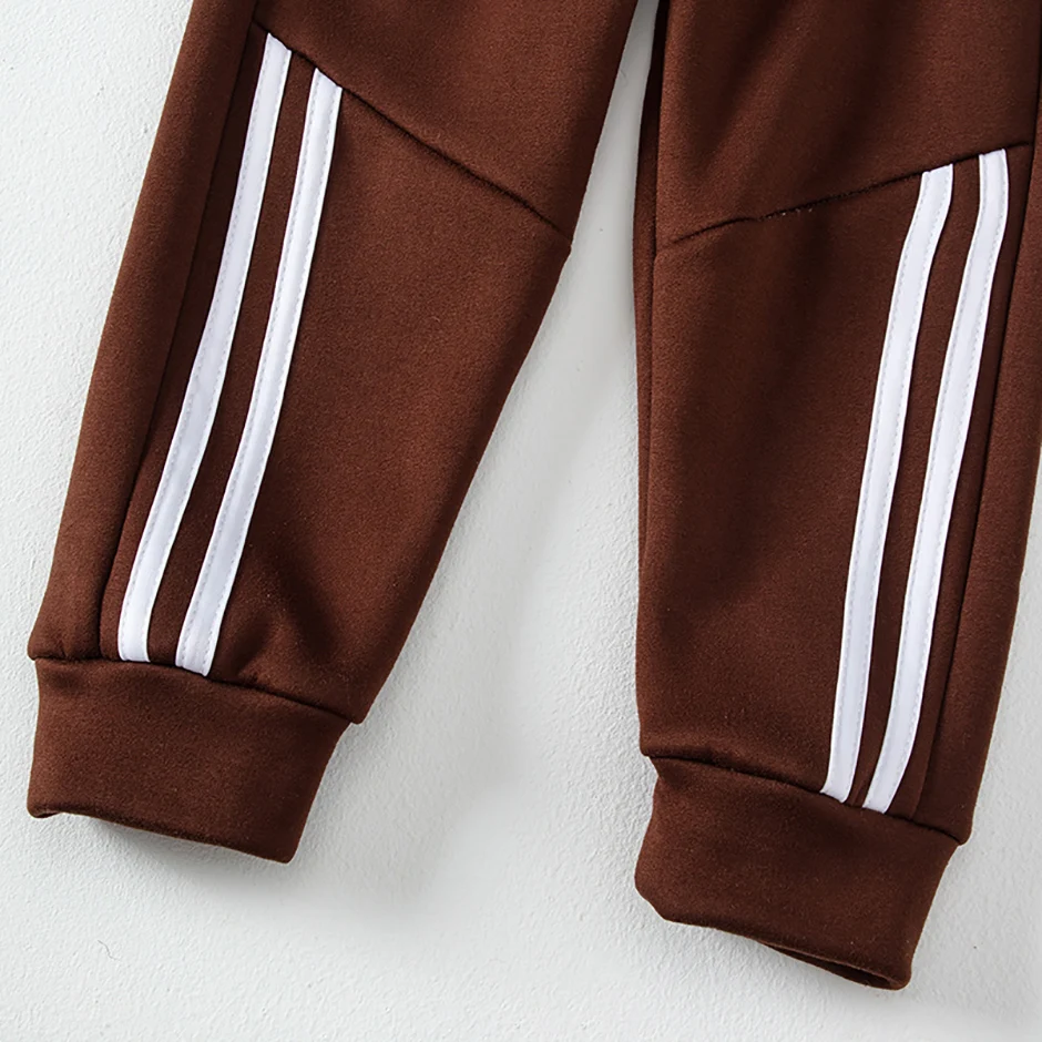 3/1 Piece Winter Children Plus Velvet Fashion Sweatpants Boys Casual Minimalist Pants Girls Joker Warm School Uniform Pants