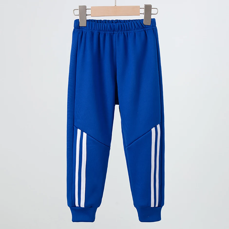 3/1 Piece Winter Children Plus Velvet Fashion Sweatpants Boys Casual Minimalist Pants Girls Joker Warm School Uniform Pants