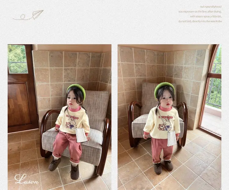 New Autumn Winter Toddler Boys Girls Casual Corduroy Pants Children Kids Warm Trousers Loose Pants Outside Versatile