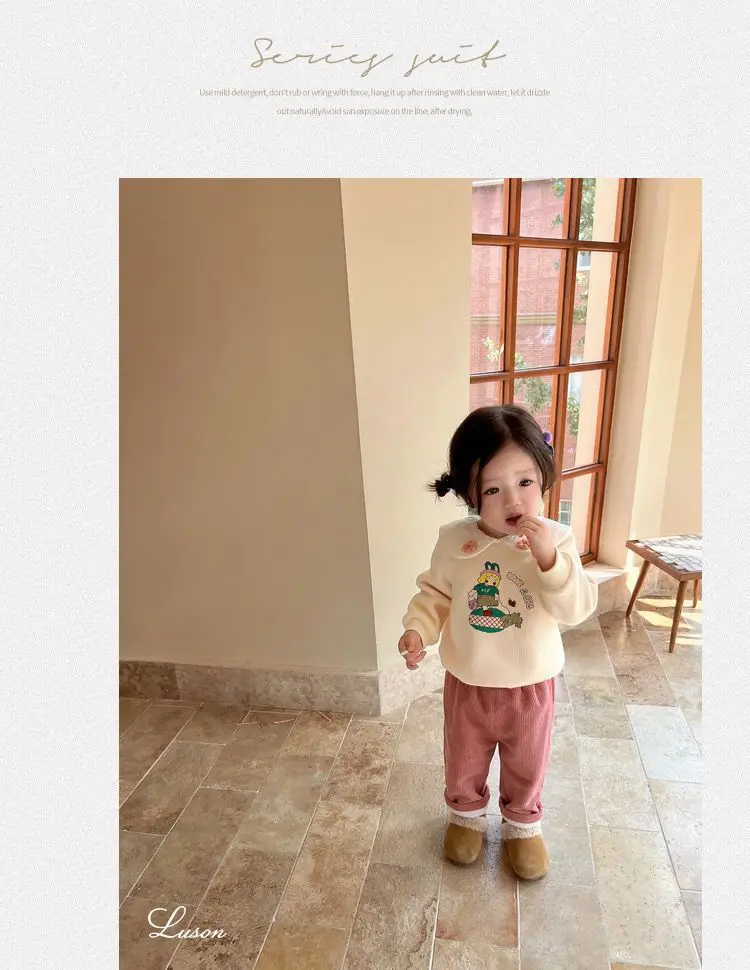 New Autumn Winter Toddler Boys Girls Casual Corduroy Pants Children Kids Warm Trousers Loose Pants Outside Versatile