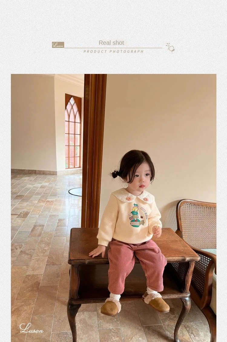 New Autumn Winter Toddler Boys Girls Casual Corduroy Pants Children Kids Warm Trousers Loose Pants Outside Versatile