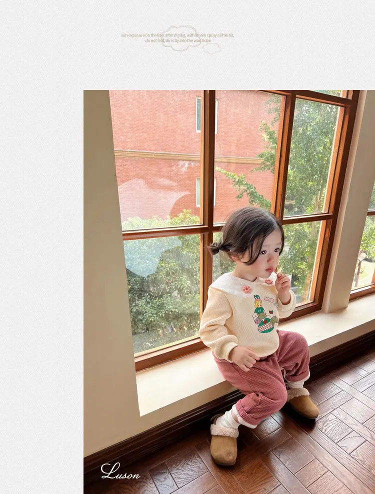 New Autumn Winter Toddler Boys Girls Casual Corduroy Pants Children Kids Warm Trousers Loose Pants Outside Versatile