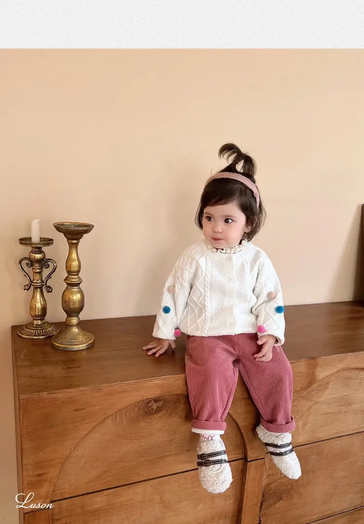 New Autumn Winter Toddler Boys Girls Casual Corduroy Pants Children Kids Warm Trousers Loose Pants Outside Versatile