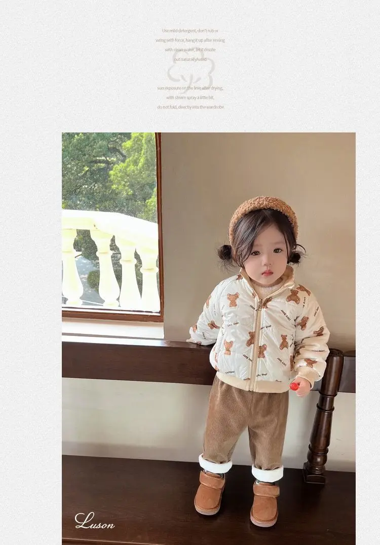 New Autumn Winter Toddler Boys Girls Casual Corduroy Pants Children Kids Warm Trousers Loose Pants Outside Versatile