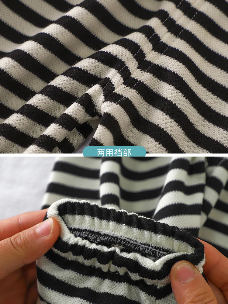 Summer New Children Korean Anti-mosquito Pants For Boys And Girls Baby Casual Striped Outside Ankle-length Sports Pants