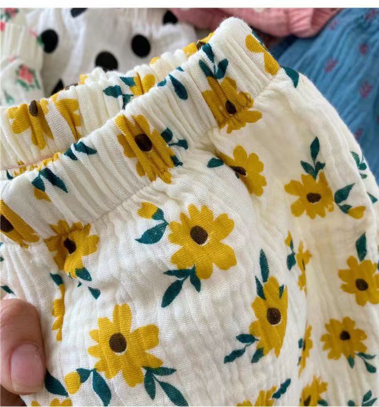 Baby Organic Cotton Pants Newborn Toddlers Boys Pants Casual Harem Pants Spring Summer Cute Soft Muslin Clothes Pants Capris