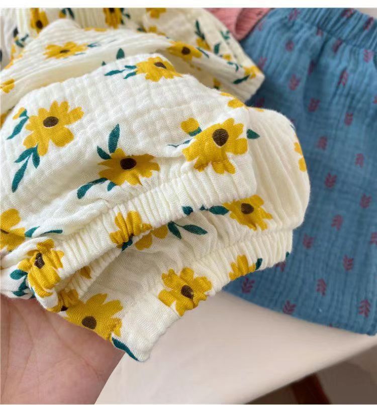 Baby Organic Cotton Pants Newborn Toddlers Boys Pants Casual Harem Pants Spring Summer Cute Soft Muslin Clothes Pants Capris