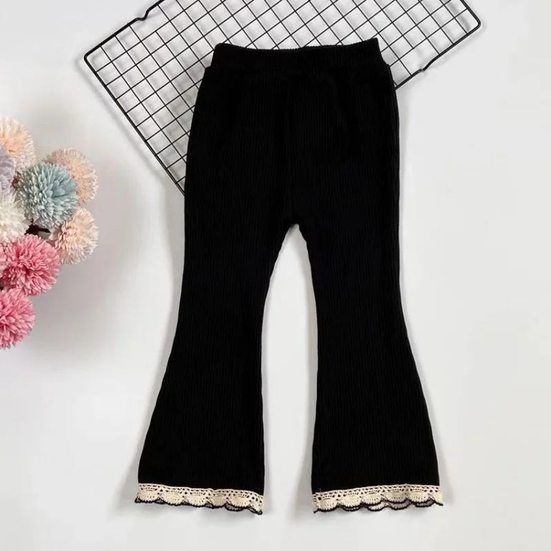 Girls Pants Long Trousers Cotton 2025 Gray Spring Autumn Teenagers Baby's Kids Pants Outdoor Teenagers Children's Clothing