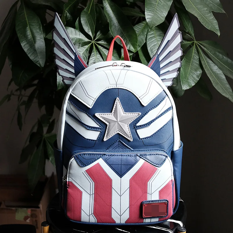 Marvel Avengers Deadpool Captains America Backpack Anime Cartoon Backpacks Outdoor Leisure Travel High Capacity Backpack Gifts