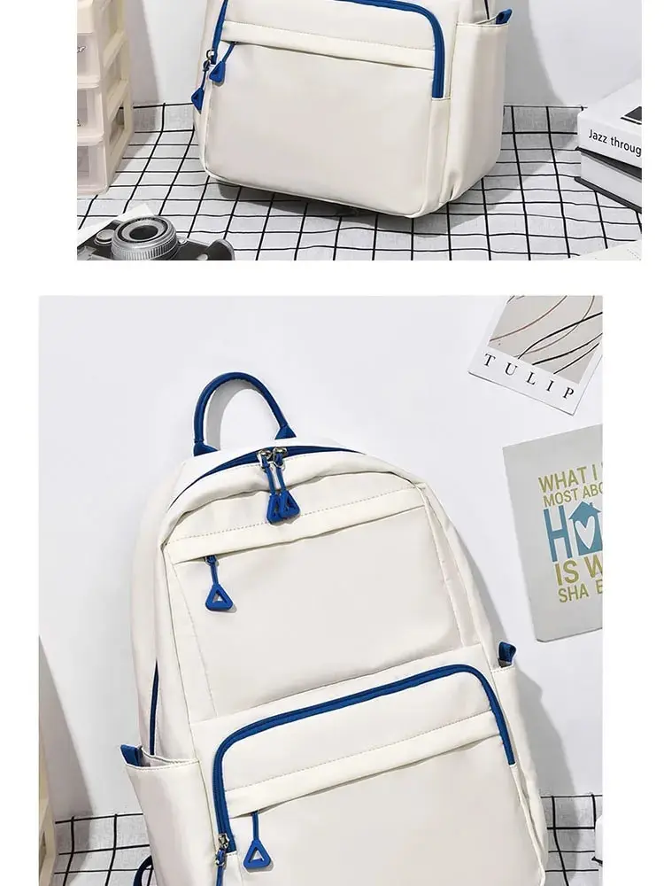 A New 14-inch Casual Simple Student Backpack Large Capacity Children's Schoolbag School Travel Unisex Laptop Backpack