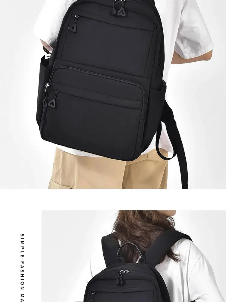 A New 14-inch Casual Simple Student Backpack Large Capacity Children's Schoolbag School Travel Unisex Laptop Backpack
