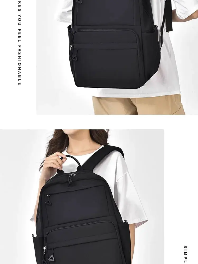 A New 14-inch Casual Simple Student Backpack Large Capacity Children's Schoolbag School Travel Unisex Laptop Backpack