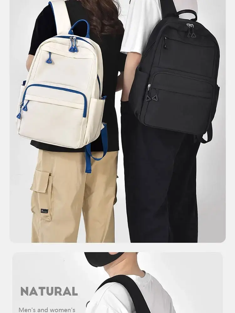 A New 14-inch Casual Simple Student Backpack Large Capacity Children's Schoolbag School Travel Unisex Laptop Backpack