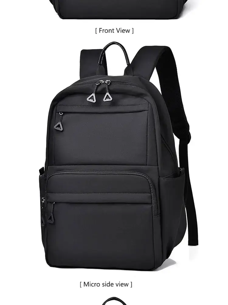 A New 14-inch Casual Simple Student Backpack Large Capacity Children's Schoolbag School Travel Unisex Laptop Backpack