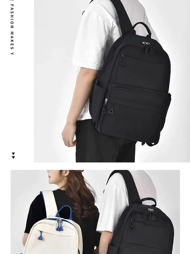 A New 14-inch Casual Simple Student Backpack Large Capacity Children's Schoolbag School Travel Unisex Laptop Backpack