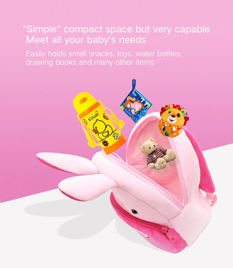 Cute Animals Cartoon Plush Children Backpacks Schoolbag Girls Boys casual Baby Bags