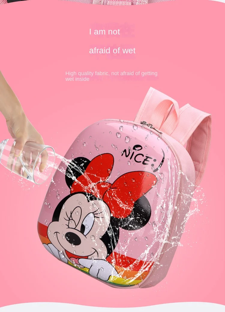 Minnie Cute Girl Backpack Disney Cartoon Spriderman Children Backpack Mickey Kids Schoolbag Elsa Shoulder Bag