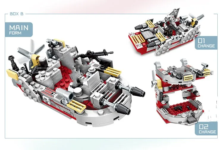 Navy War Chariot Ship Army Boat Plane Model Warships Building Blocks Construction Set for Boys Bricks Toys Christmas Gifts