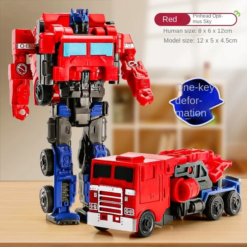 Transformation Car Anime Robot Model One Step Deformation Robot Toy Kid Puzzle Toy Deformation Car Action Figure Model