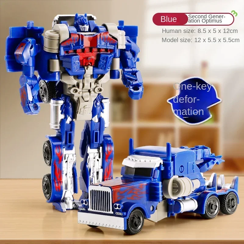 Transformation Car Anime Robot Model One Step Deformation Robot Toy Kid Puzzle Toy Deformation Car Action Figure Model