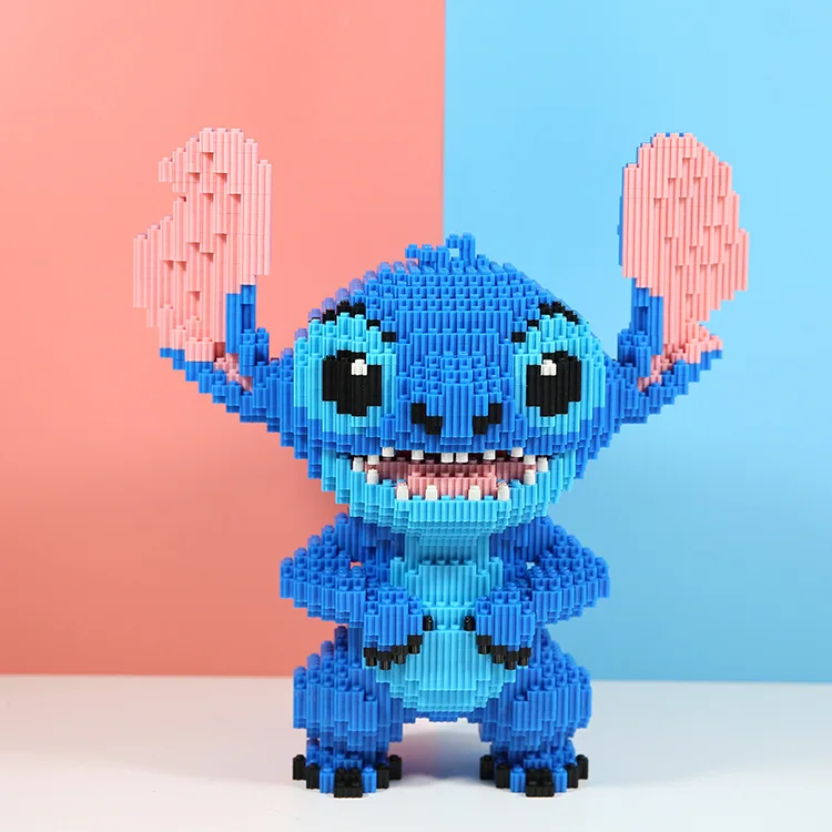 Kawaii Disney Building Block Stitch Giant Stitzer Assembly Toy Children's Birthday Gift Desk Decoration Statue Ornament Toys