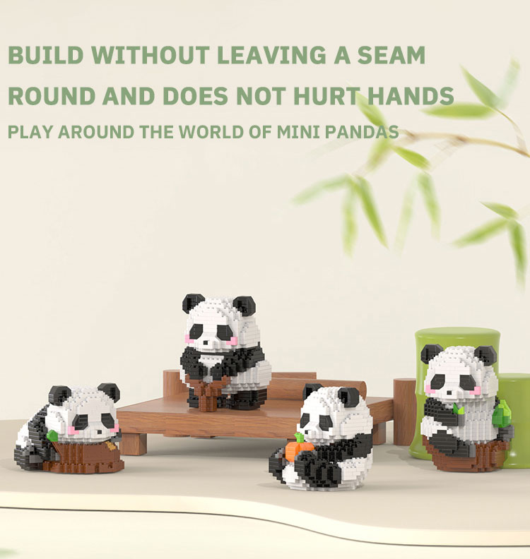 Creative DIY Assemable Animal Cute MINI Chinese Style Animal Panda Building Block Educational Boy Toys For Children Model Bricks Creative DIY Assemable Animal Cute MINI Chinese Style Animal Panda Building Block Educational Boy Toys For Children Model Bricks