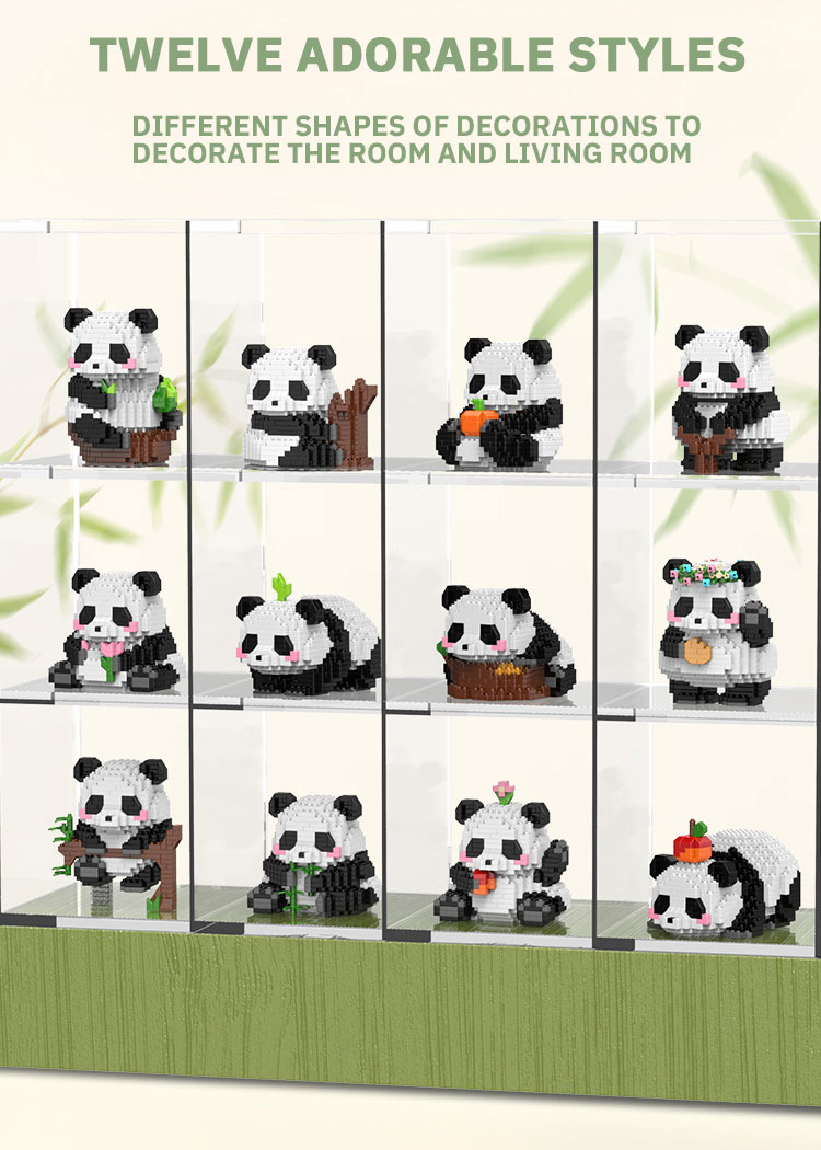 Creative DIY Assemable Animal Cute MINI Chinese Style Animal Panda Building Block Educational Boy Toys For Children Model Bricks Creative DIY Assemable Animal Cute MINI Chinese Style Animal Panda Building Block Educational Boy Toys For Children Model Bricks