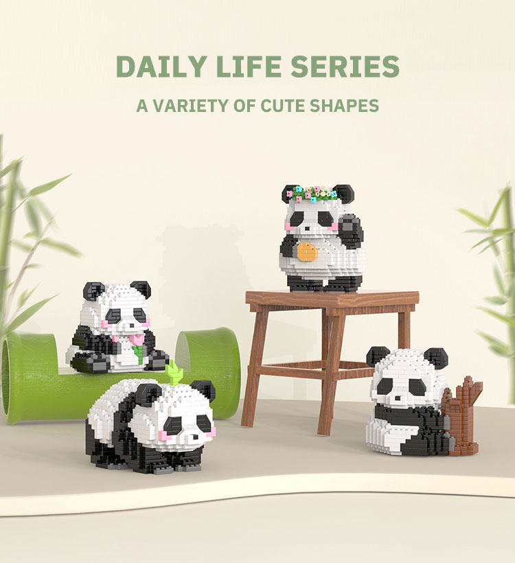 Creative DIY Assemable Animal Cute MINI Chinese Style Animal Panda Building Block Educational Boy Toys For Children Model Bricks Creative DIY Assemable Animal Cute MINI Chinese Style Animal Panda Building Block Educational Boy Toys For Children Model Bricks