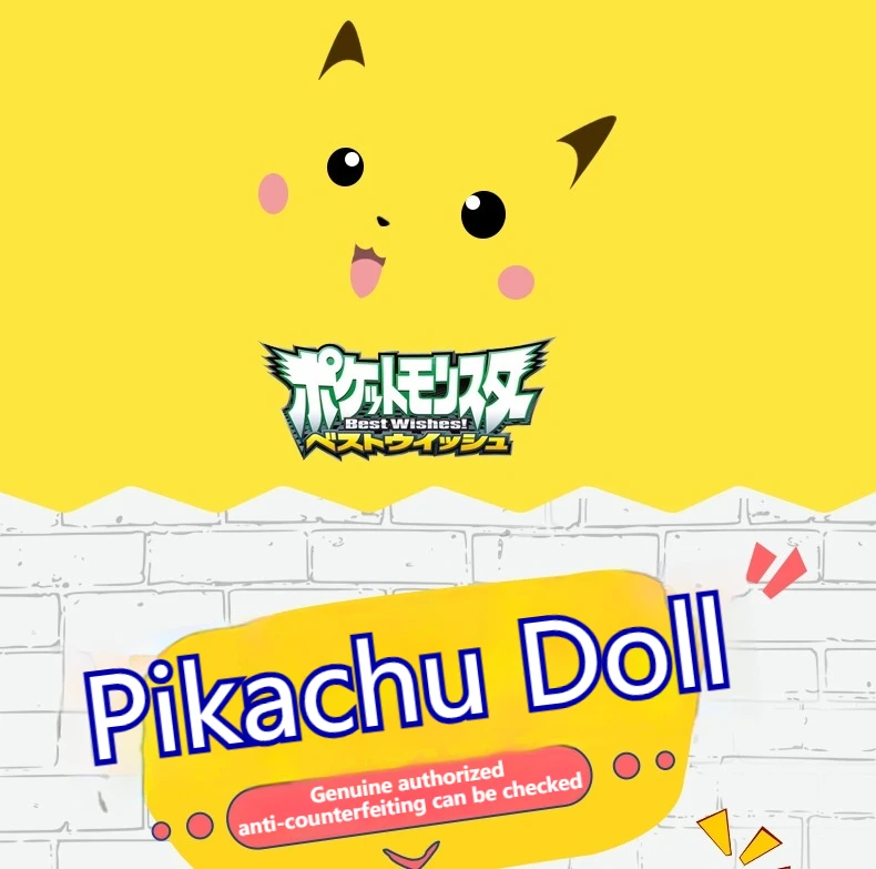 Pocket Monster 80cm Pikachu Plush Toy Kawaii Anime Yellow Elf Plush Doll Soft Fill Cartoon Doll Birthday Gift For Little Girl