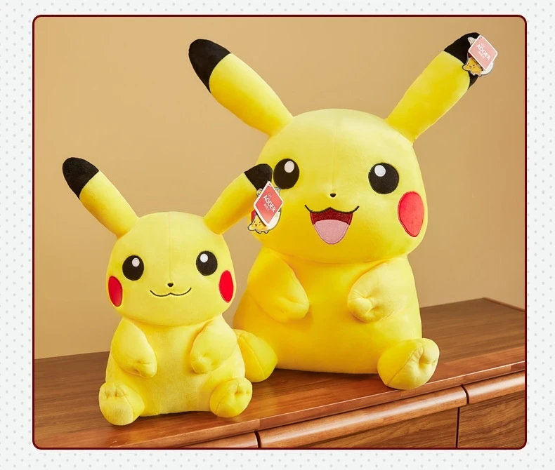 Pocket Monster 80cm Pikachu Plush Toy Kawaii Anime Yellow Elf Plush Doll Soft Fill Cartoon Doll Birthday Gift For Little Girl