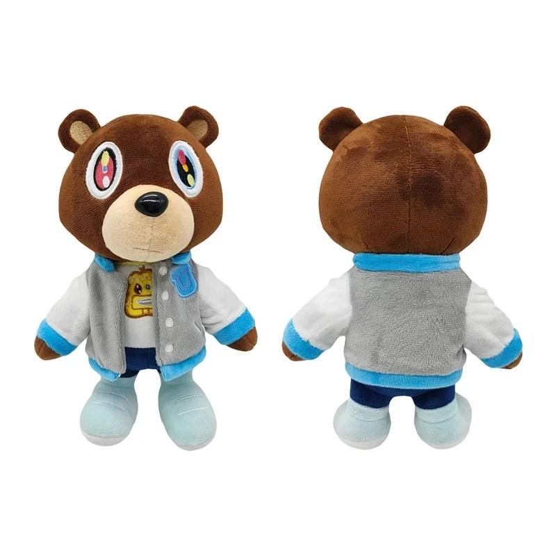 New Kawaii Kanye Dropout Bear Teddy Bear Plush Toys Kanye West Graduation Soft Stuffed Home Room Decor Birthday Gift 1/4pcs 26cm