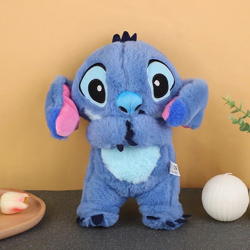 Hot selling Lilo&Stitch Plush Doll Breath Toy Child Peluche Kawaii Soothes Anime Baby Music Light Sleep Blue Stitch Toys Gift