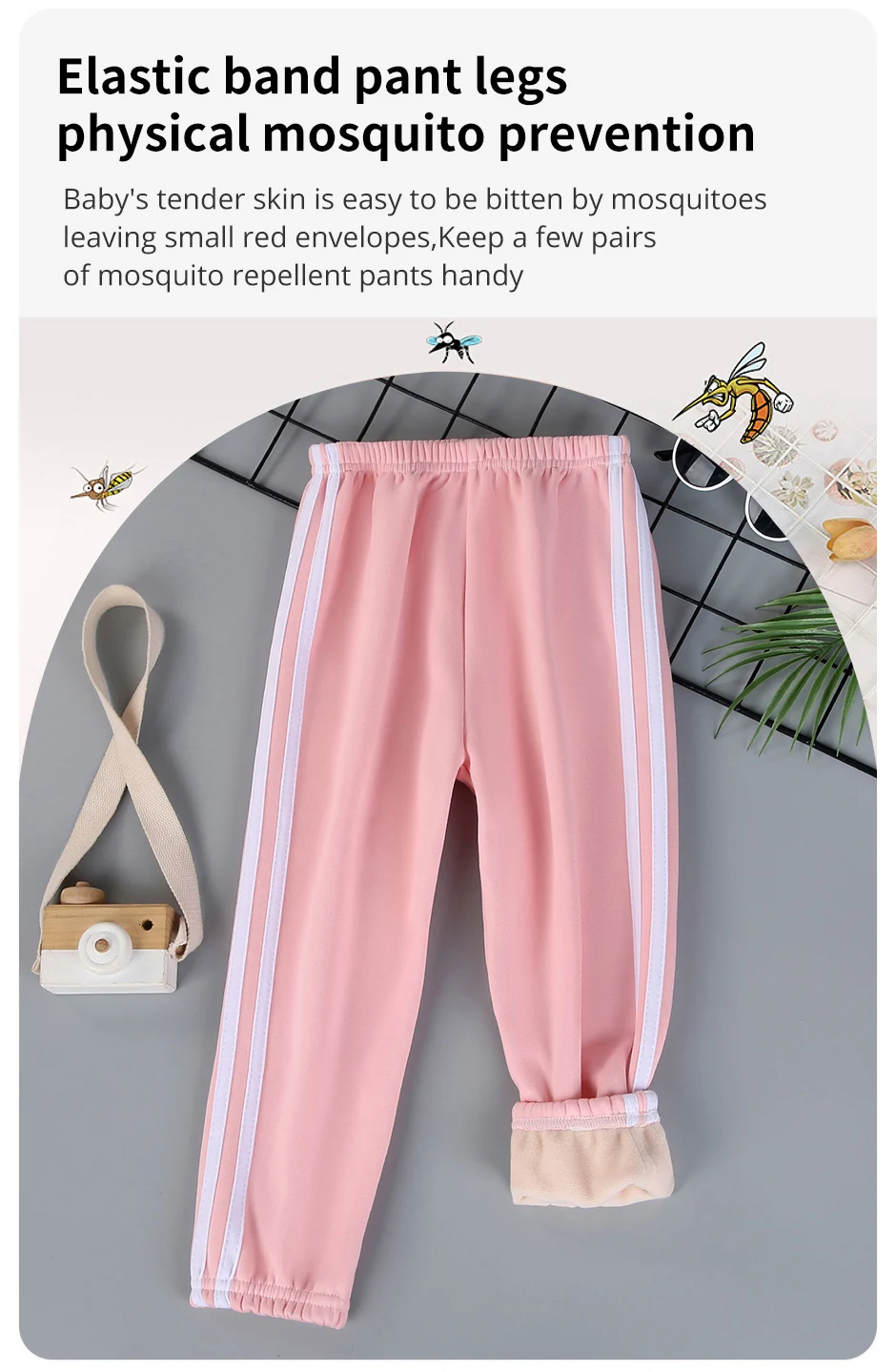 Autumn and winter children's solid color sports plus velvet pants boys and girls comfortable leisure warm sports fashion pants.