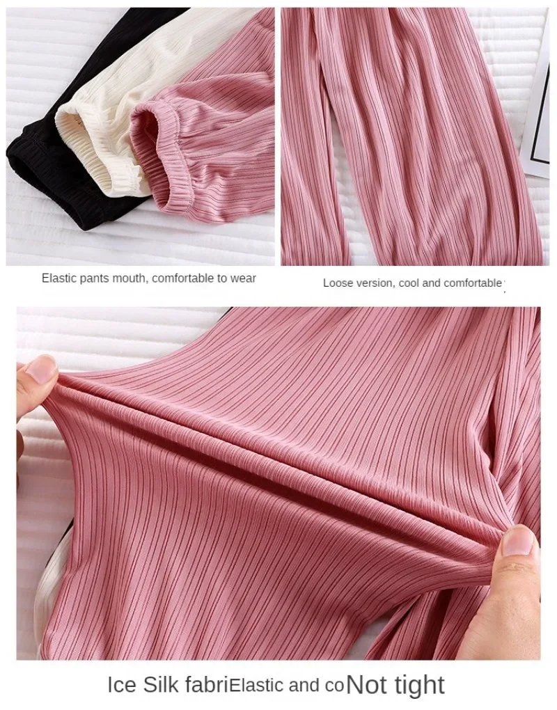 Summer Thin Breathable Prevent Mosquito Candy Color Kids Boys Girls Baby Pants