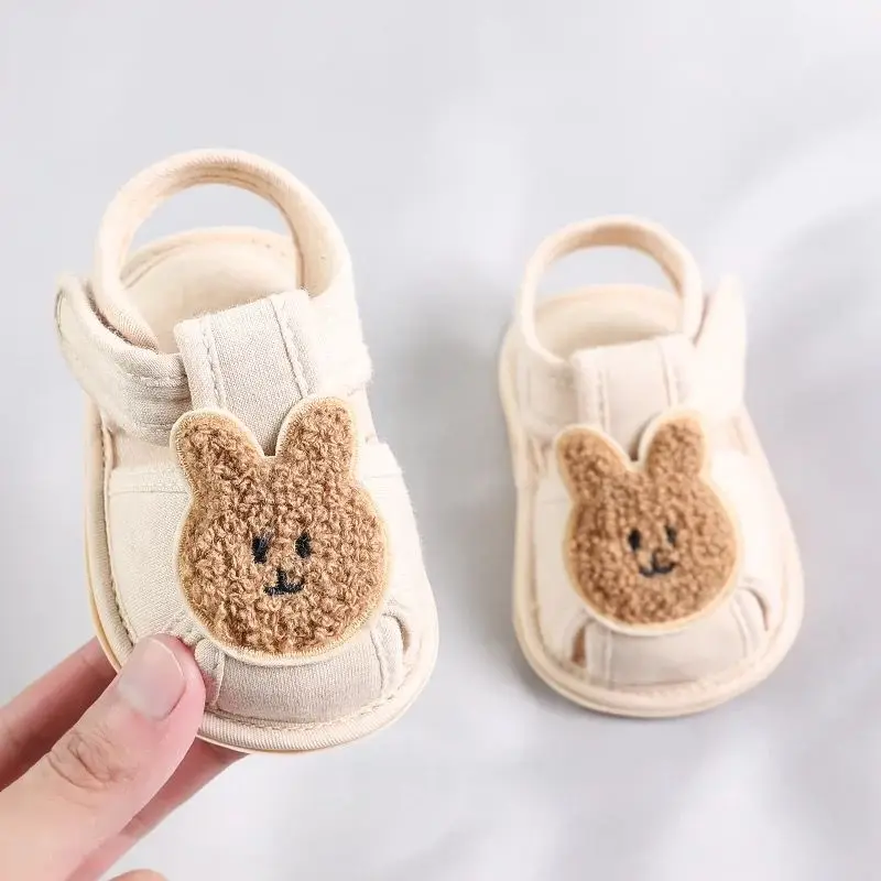 Cute Bear Soft Sole Comfortable Sandals for Infants and Toddlers Baotou Anti Kick First Step Shoes 0-18 Months Cute Bear Soft Sole Comfortable Sandals for Infants and Toddlers Baotou Anti Kick First Step Shoes 0-18 Months
