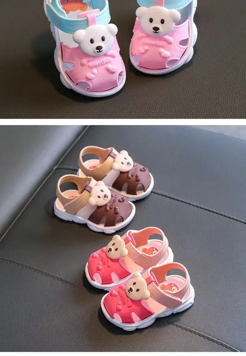 2024 Summer Baby Boys Girls Sandals Children Beach Sandals Cartoon Infant Toddler Shoes Comfortable Soft Sole Kids Student Shoes
