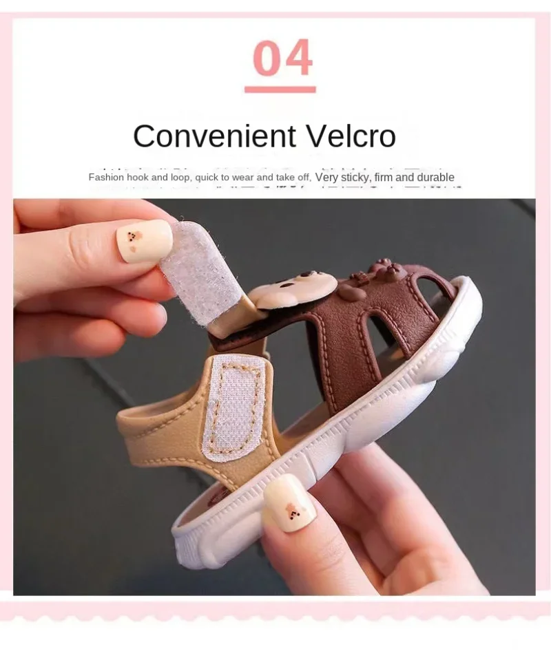 2024 Summer Baby Boys Girls Sandals Children Beach Sandals Cartoon Infant Toddler Shoes Comfortable Soft Sole Kids Student Shoes