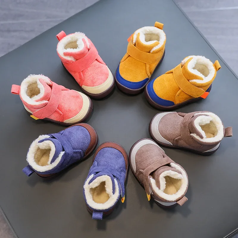 Toddler Baby Boots Winter Boys Girl Warm Baby Snow Shoes Plush Soft Bottom Infant Shoes Newborn Baby Outdoor Sneakers Kids Boots