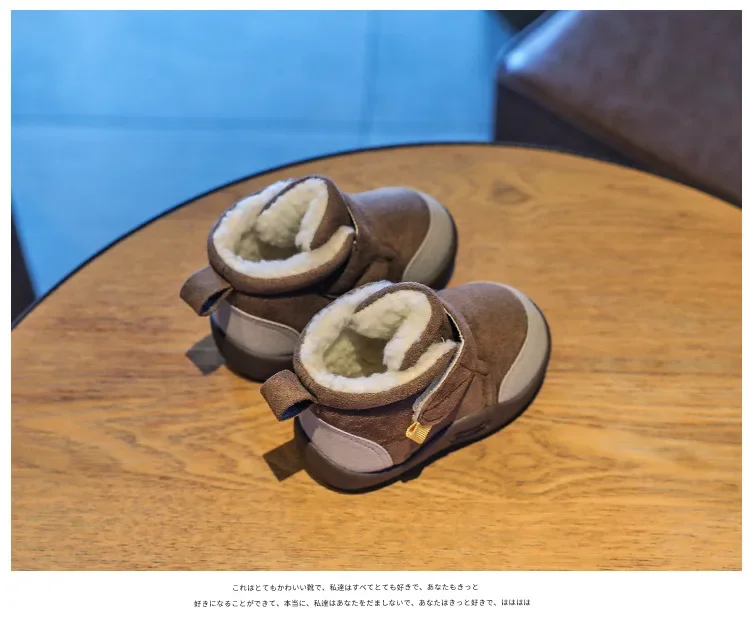 Toddler Baby Boots Winter Boys Girl Warm Baby Snow Shoes Plush Soft Bottom Infant Shoes Newborn Baby Outdoor Sneakers Kids Boots